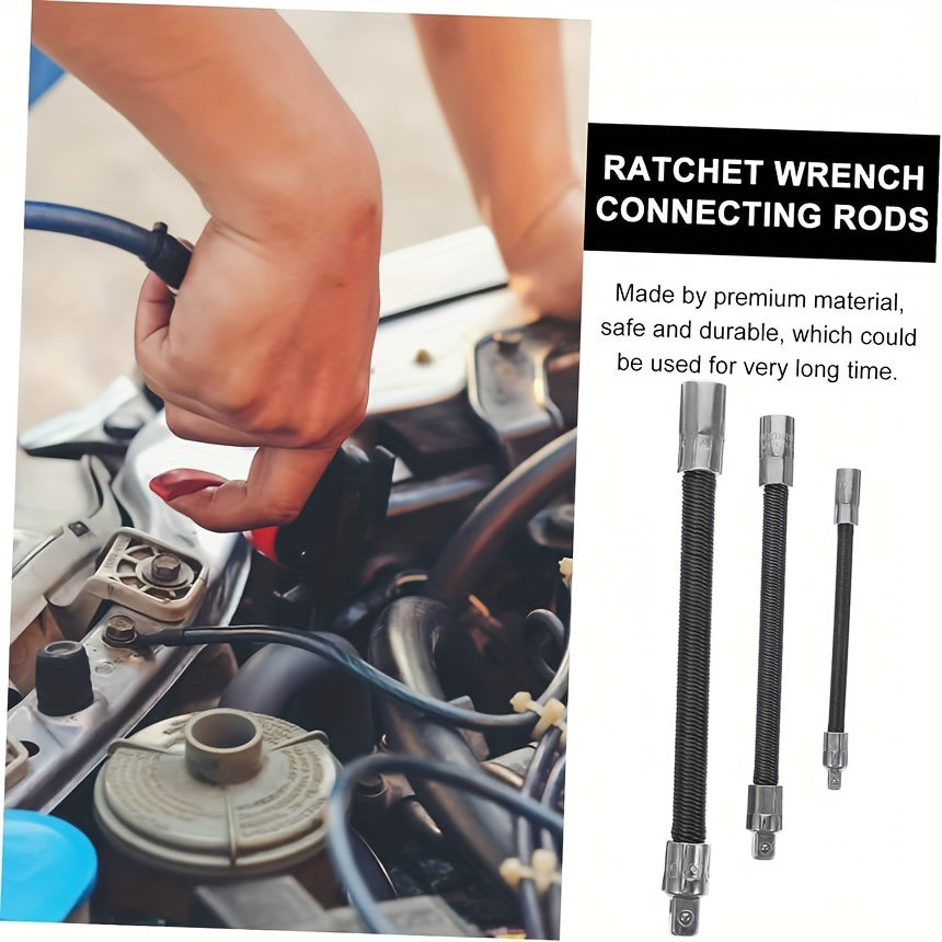 1/4 3/8 1/2 Inch Flexible Socket Extension Bar Set