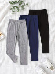 3pcs Toddler Girls Elastic Waist Leggings Set Spring Summer Clothes
