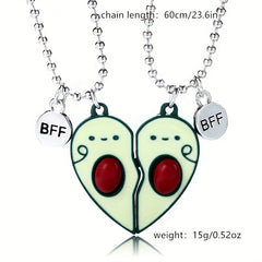 Avocado Pendant Necklace BFF Necklace Friendship Necklace
