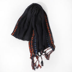Men's Ethnic Style Tassel Scarf Buckle Pattern Photo Link