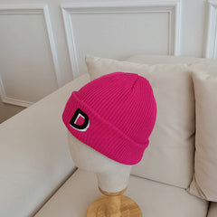 D Embroidered Knitted Hat Men Beanie Hat