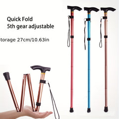 Folding Trekking Pole Telescopic Walking Cane for Outdoor Travel Climbing