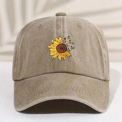 Kids' Vintage Sunflower Baseball Cap Sunshade All-match Peaked Cap