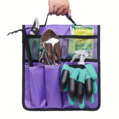 Canvas Garden Tool Storage Bag with Tent Peg Storage