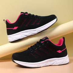 Women's Lace-up Breathable Sporty Running Shoes Lightweight Mesh Sneakers