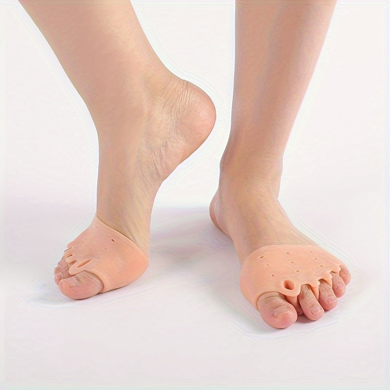 3 Pairs Silicone Forefoot Pad Toe Separators for Night and Home Use