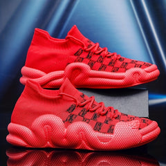 Men's Geometric Pattern Sports Shoes Breathable Comfy Sneakers