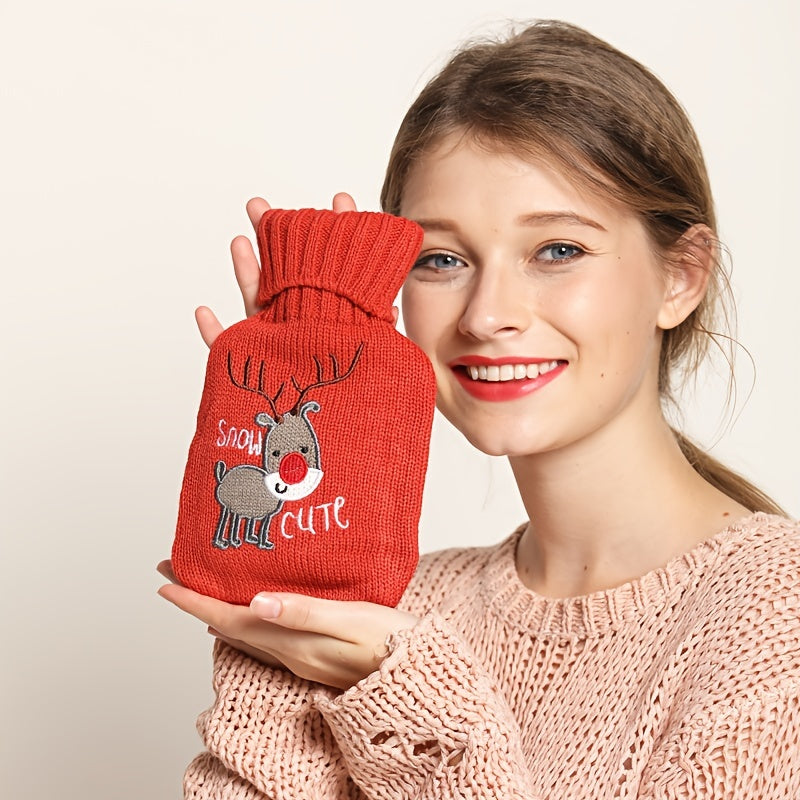 Christmas Hot Water Bag Animal Pattern Indoor Outdoor Use