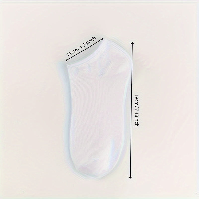 Teenager's Solid Liner Anklets Socks Soft Non Slip Socks For Outdoor