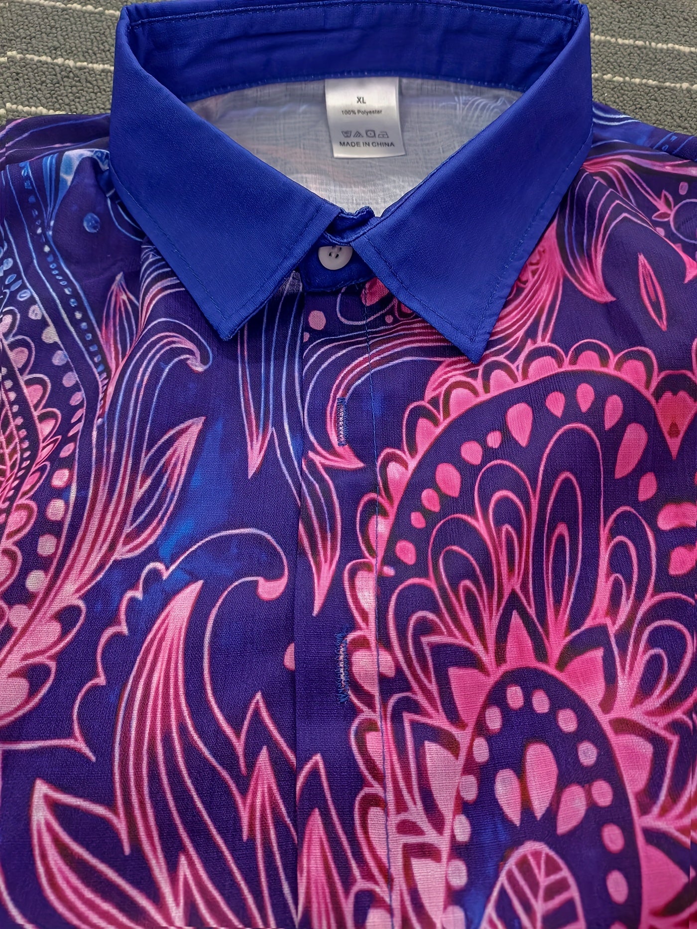 Floral Casual Button-Up Shirt for Men