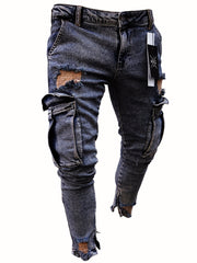 Men's Skinny Cotton Denim Pants Jeans