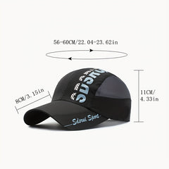 Quick Drying Mesh Baseball Cap Lightweight Adjustable Sun Hat