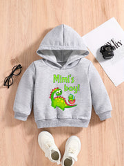 Baby Boys Cartoon Hoodie MINI BOY Pullover