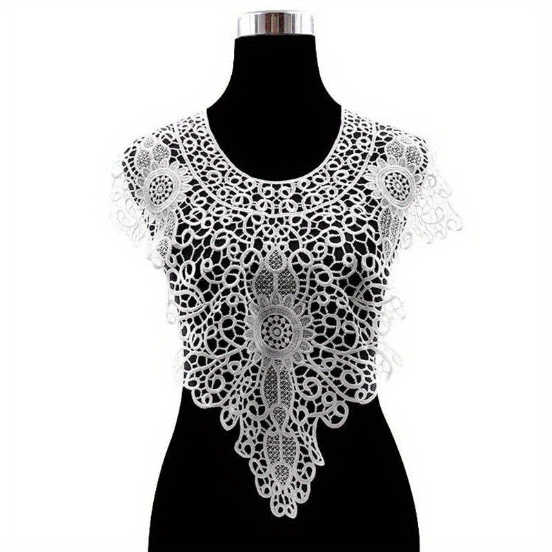 1pc Flower Embroidery Lace Fabric Trim Ribbon DIY Sewing Bridal Applique Collar