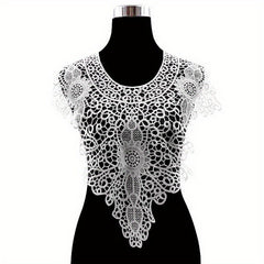 1pc Flower Embroidery Lace Fabric Trim Ribbon DIY Sewing Bridal Applique Collar