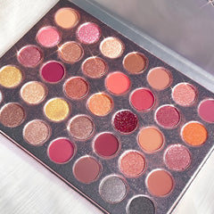 35-Pan Glitter Sequin Eyeshadow Palette, High Pigmented Makeup