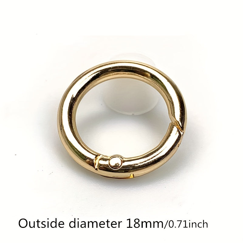 5pcs Zinc Alloy Spring Ring Keychain Open Ring DIY Keychain Buckle
