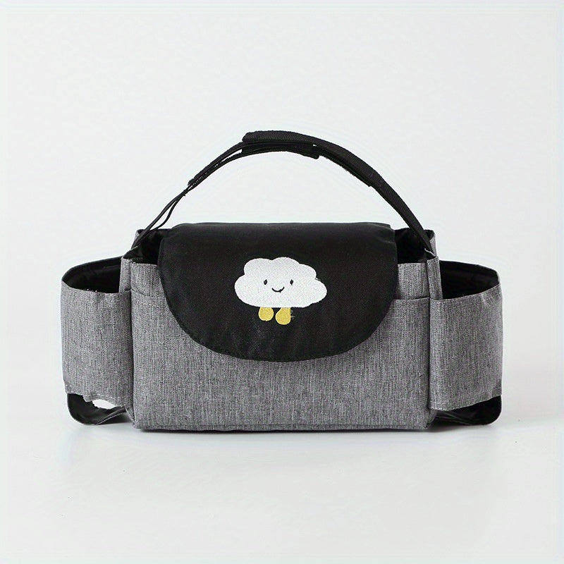Stroller Organizer Bag with 2 Cup Holders for Diaper Phone Toys Baby Items