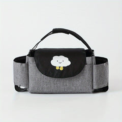 Stroller Organizer Bag with 2 Cup Holders for Diaper Phone Toys Baby Items