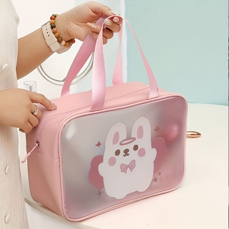 Large Capacity Cartoon Toiletry Bag Waterproof Makeup Organizer