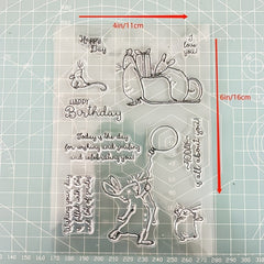 Cute Rabbit Transparent Silicone Stamps for Card Making DIY Scrapbooking