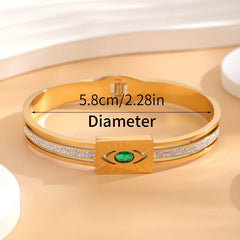 24K Gold Plated Devil's Eye Snap Bracelet 28inch