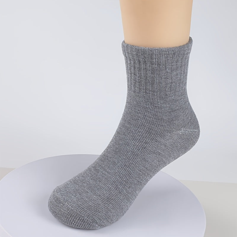 6 Pairs Boys Kids Casual Plain Socks Breathable Comfy Sports Socks