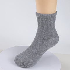 6 Pairs Boys Kids Casual Plain Socks Breathable Comfy Sports Socks