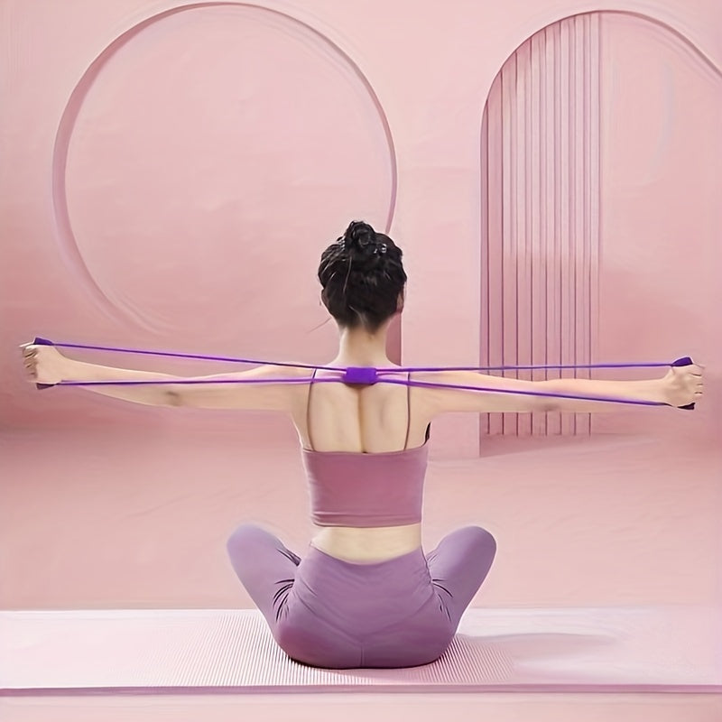 8-Shaped Chest Expander for Yoga Tension Rope Elastic Band