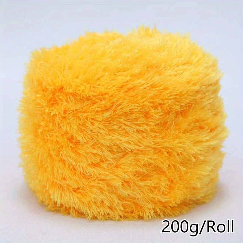 Long Hair Crystal Velvet Yarn 210g - Crocheting Knitting Weaving DIY
