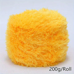 Long Hair Crystal Velvet Yarn 210g - Crocheting Knitting Weaving DIY