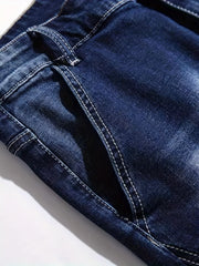 Men's Distressed Denim Shorts Street Style