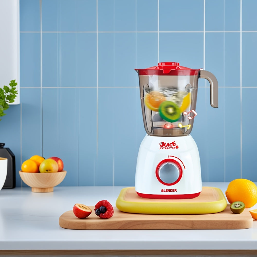 Kids Pretend Play Juicer Toy Kitchen Fruit Blender Essential Home Toys
