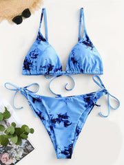 Women's Tie Dye Halter Neck Bikini Set Sexy Swimsuit
