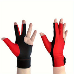Breathable 3 Finger Snooker Gloves for Billiards - Non Slip