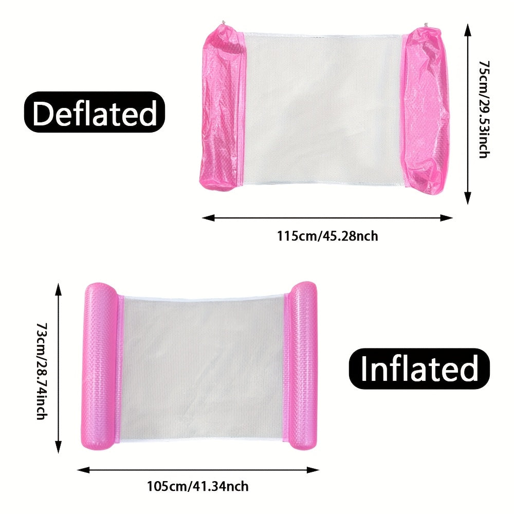 1pc Inflatable Solid Hammock with Two Tubes for Water Swimming Pool