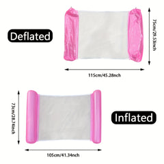1pc Inflatable Solid Hammock with Two Tubes for Water Swimming Pool