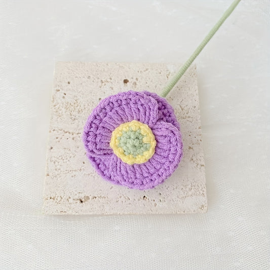 2pcs Crochet Corn Poppy Flower Forever Flower For Mother's Gift