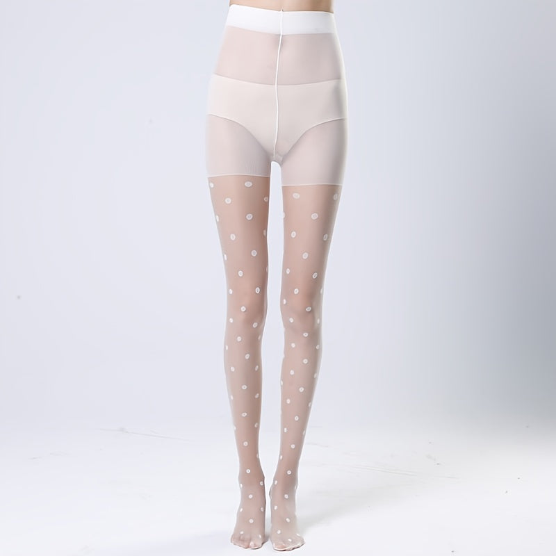 Polka Dots Pantyhose High Waist Anti-Snag Stockings