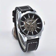 KUERST Teenager's Watch Men's Automatic Mechanical Watch Classic Hollow Luminous