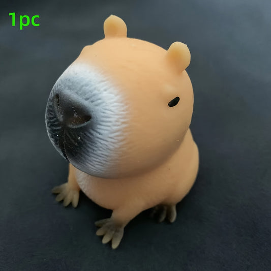 Soft Capybara Rubber Toy Quick Stress Reliever for Adults