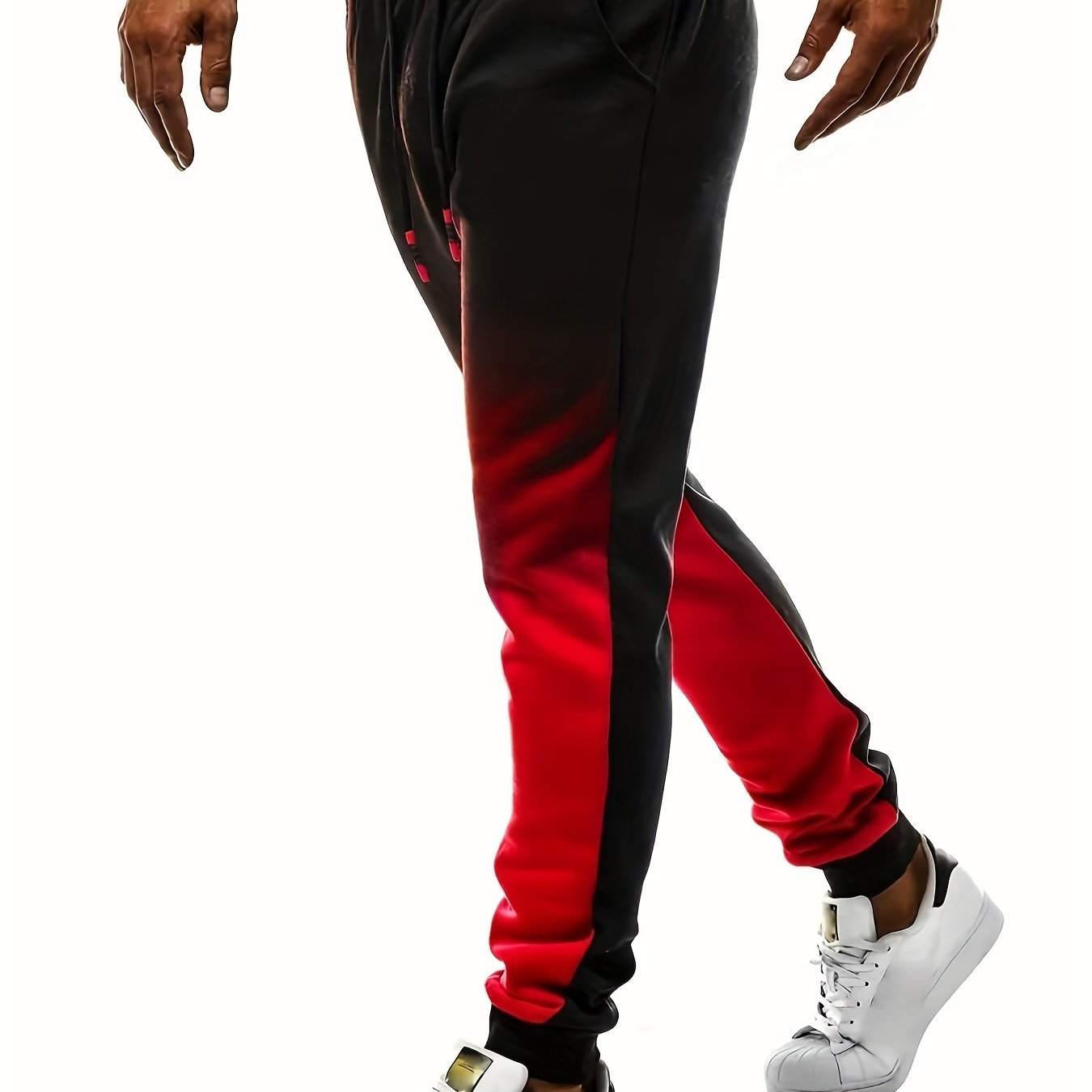 Breathable Gradient Joggers for Men Active Stretchy Sweatpants Summer