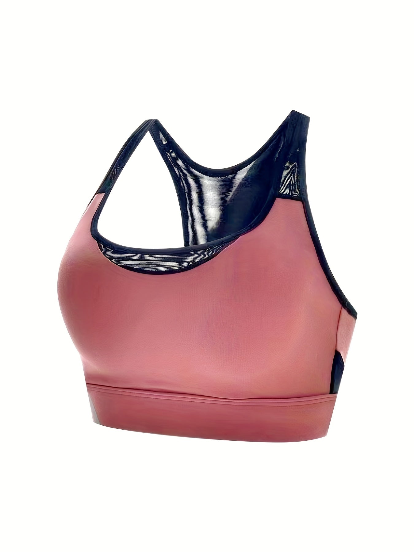 Mesh Stitching Sports Bra Comfy & Breathable Hollow Out Workout Bra