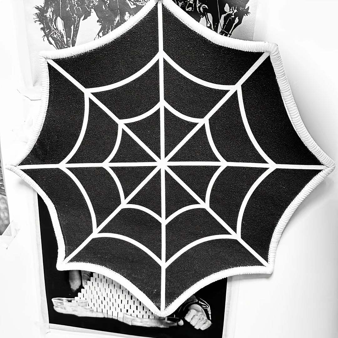 Gothic Cobweb Rug Doormat Halloween Funny Rug Personalized Decoration