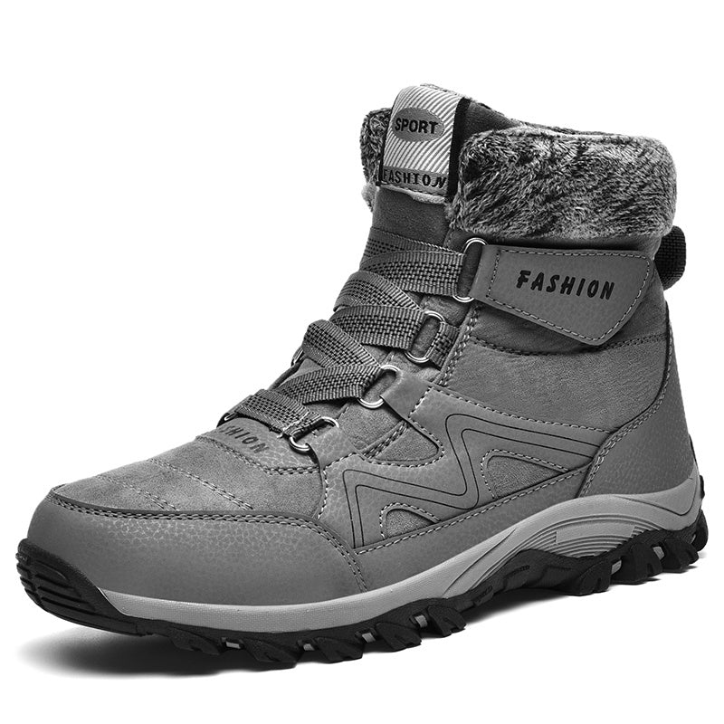 Men's Warm Plush Snow Boots Outdoor Cold Weather Hiking Boots