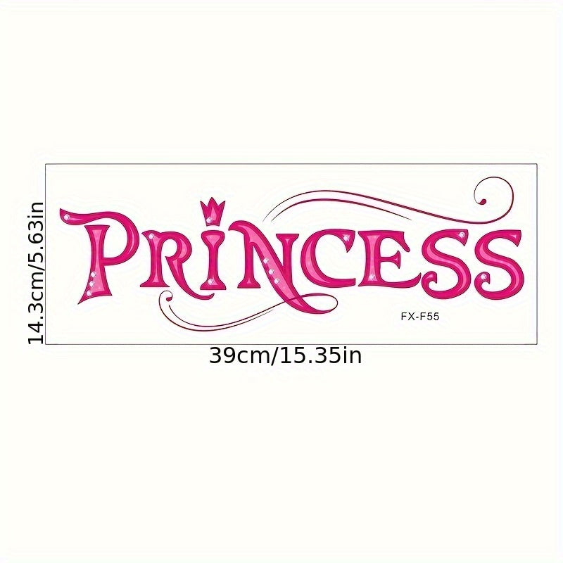 Princess Slogan Sticker - Removable Waterproof Vinyl for Room Decoration