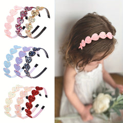 6pcs Star Heart Sequin Hair Hoop Hair Accessories Girls