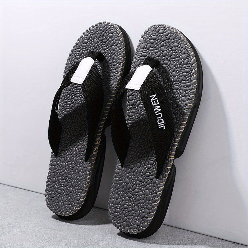 Men's Letter Print Thong Sandals Non Slip Flip flops