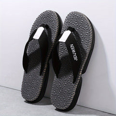 Men's Letter Print Thong Sandals Non Slip Flip flops