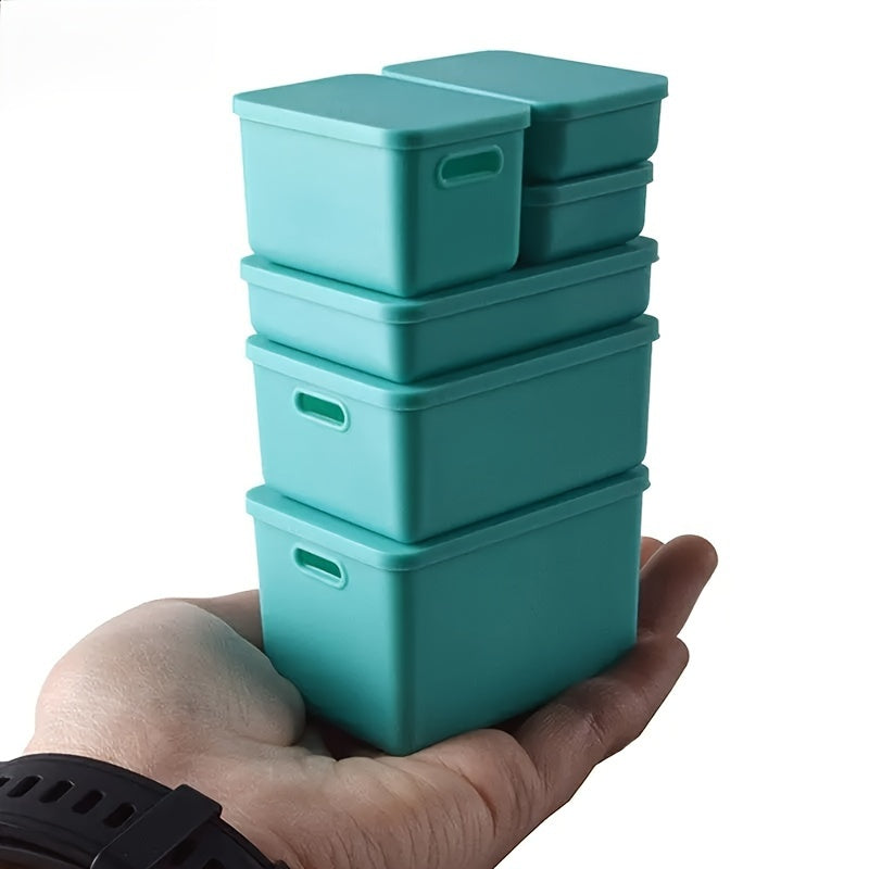 6Pc Dollhouse Storage Boxes Mini Containers for Toy Org & Decoration